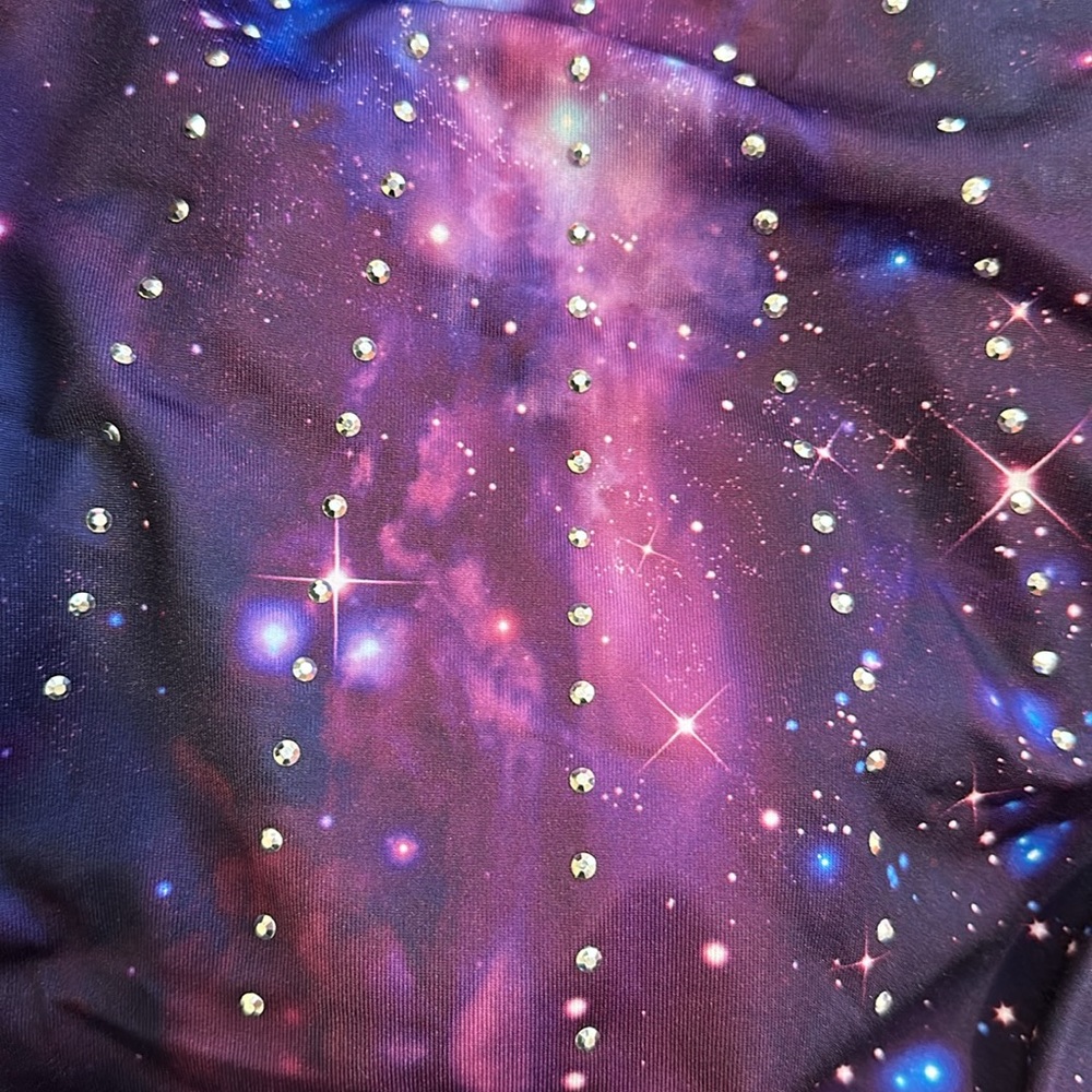 Galaxy print leotard for girls (small, 6/6x) - Picture 4 of 4